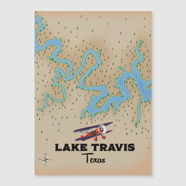 Lake Travis Texas map (Front)