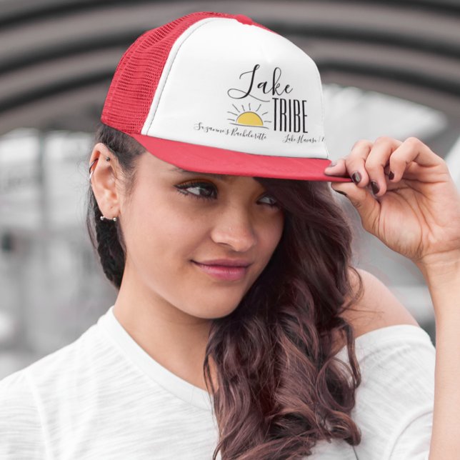Lake Tribe Girl's Trip Bachelorette Vacation Trucker Hat (Creator Uploaded)