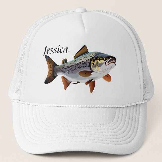 Lake Trout Customisable  Trucker Hat (Front)