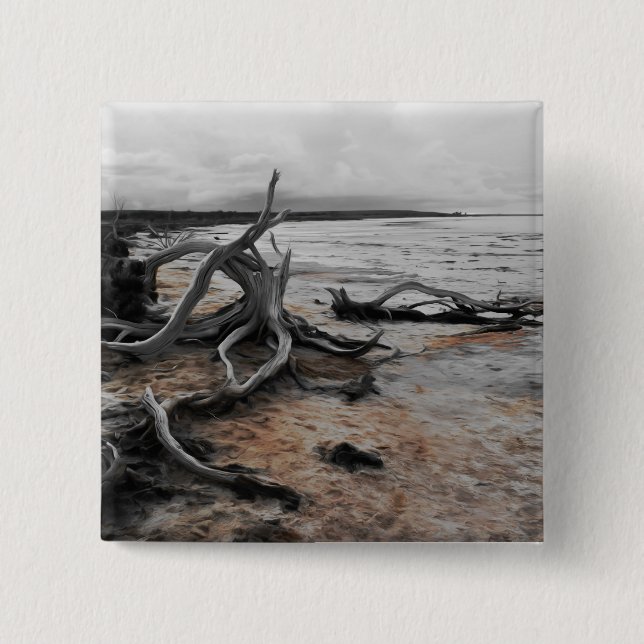 Lake Tyrrell Natural Forces 15 Cm Square Badge (Front)