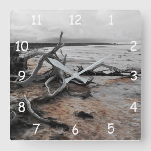 Lake Tyrrell Natural Forces Square Wall Clock