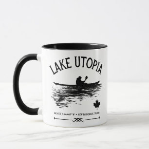 Lake Utopia New Brunswick Canada Lakes - Kayaker Mug