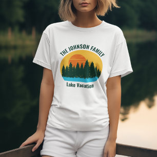 Lake Vacation Sunset Personalized Women's T-Shirt