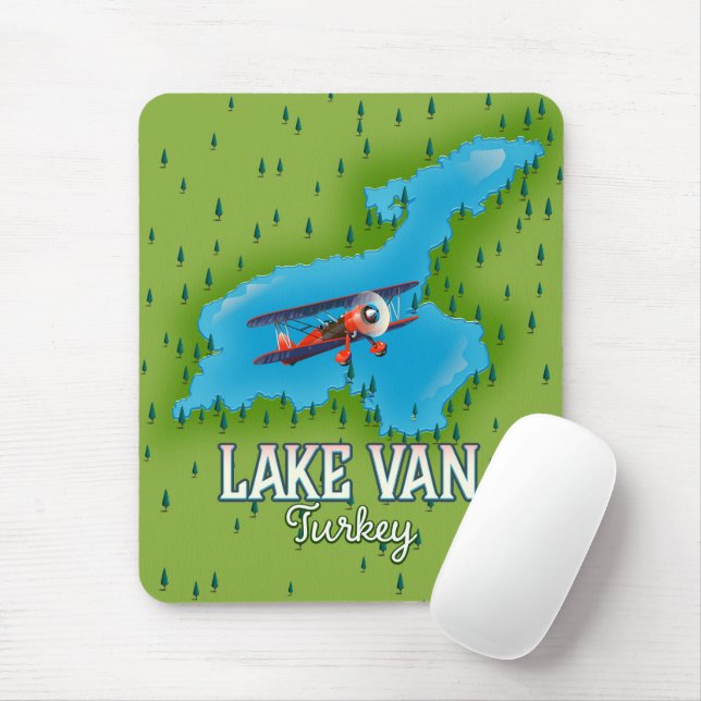 Lake Van Turkey Map Mouse Mat (With Mouse)