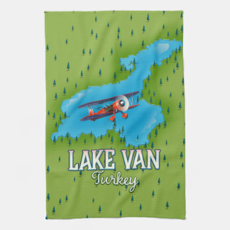 Lake Van Turkey Map Tea Towel