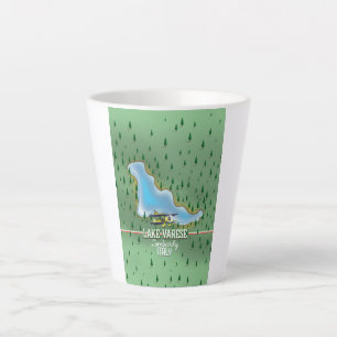 Lake Varese, Lombardy, italy travel poster Latte Mug