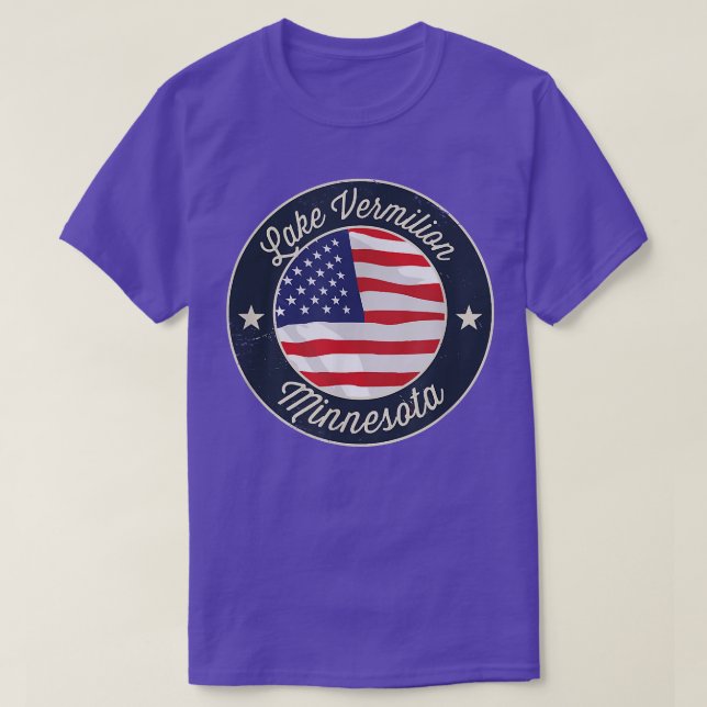 Lake Vermilion - Patriotic Minnesota Souvenir T-Sh T-Shirt (Design Front)