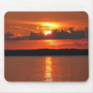 Lake Vermilion Sunset Pink Orange Darker Close up Mouse Mat
