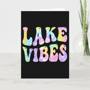 Lake Vibes Funny Fishing Boating Sailing Women Gir Card