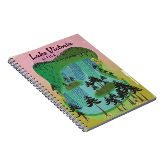 Lake Victoria African travel poster Notebook
