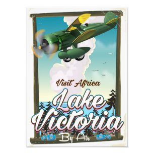 Lake Victoria African vacation poster