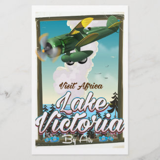 Lake Victoria African vacation poster Stationery