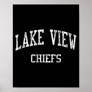 Lake view high school hs san angelo tx vintage poster