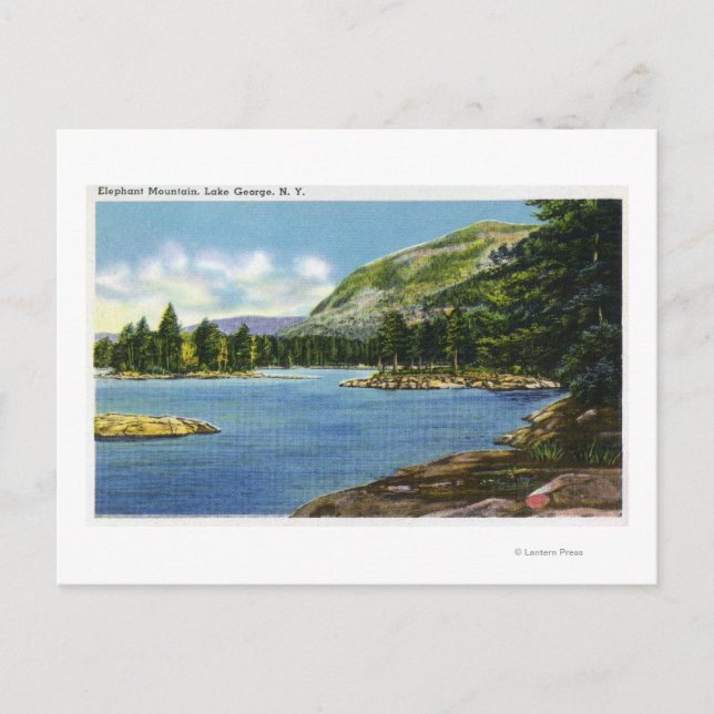 Lake View of Elephant Mountain Postcard (Front)