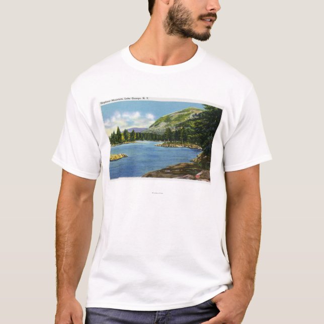 Lake View of Elephant Mountain T-Shirt (Front)