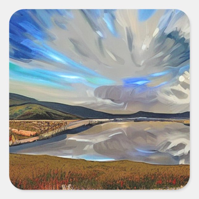 LAKE VIEW SQUARE STICKER (Front)