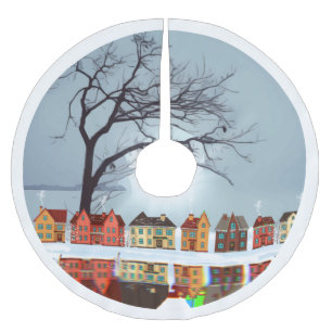 Lake Village Reflection Brushed Polyester Tree Ski Brushed Polyester Tree Skirt
