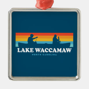Lake Waccamaw North Carolina Canoe Metal Tree Decoration