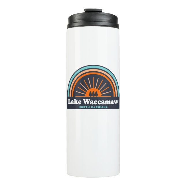 Lake Waccamaw North Carolina Rainbow Thermal Tumbler (Front)