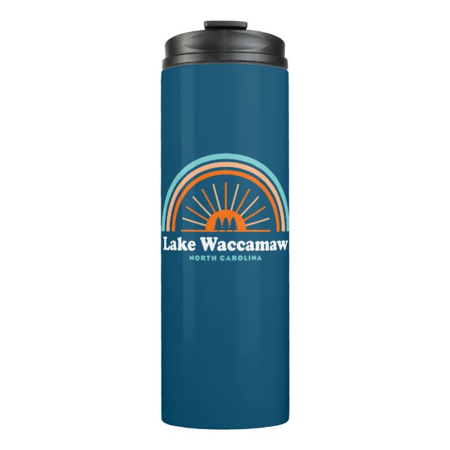Lake Waccamaw North Carolina Rainbow Thermal Tumbler (Front)