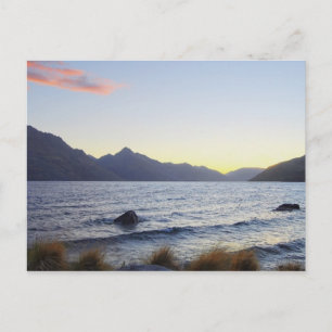 Lake Wakatipu at Sunset, Queenstown, NZ Postcard