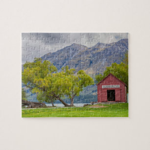 Lake Wakatipu Landscape Glenorchy New Zealand Jigsaw Puzzle
