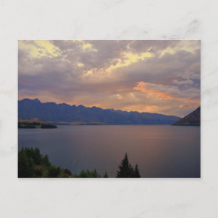 Lake Wakatipu Sunset, Queenstown, NZ Postcard