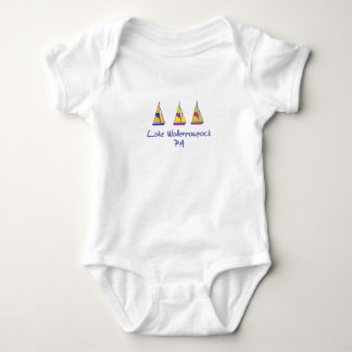 Lake Wallenpaupack Sailboats Baby Bodysuit