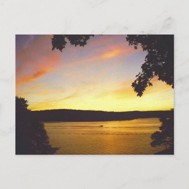 Lake Wallenpaupack Sunset Postcard (Front)