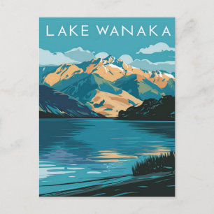 Lake Wanaka New Zealand Travel Postcard