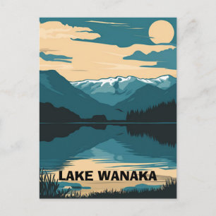 Lake Wanaka New Zealand Travel Postcard