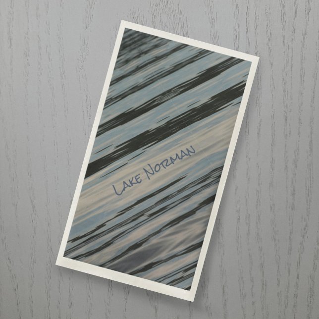 Lake Water Blue Beige Black Diagonal Stripes Napkin (Creator Uploaded)