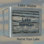 Lake Water Customisable Belt Buckle<br><div class="desc">Designed by Nature. Rippling dark lake water reflecting blue sky and white clouds during the golden hour creates this multicolored blue, beige and grey belt buckle design. This beautiful belt buckle design is sophisticated and elegant while also being naturally earthy and rustic. Customise with a Name, initials or favourite lake....</div>