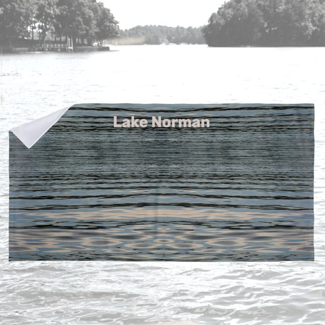 Lake Water Customisable Lake Name Beach Towel (Creator Uploaded)