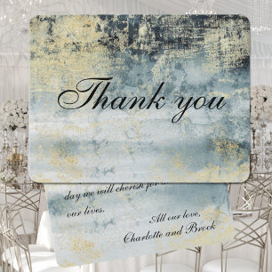 Lake Water Green & Gold Painting Thank You Card
