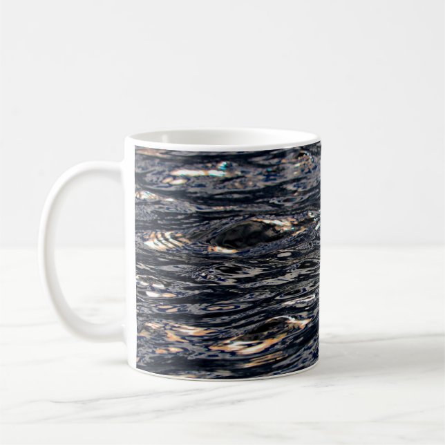 Lake water waves reflection coffee mug (Left)