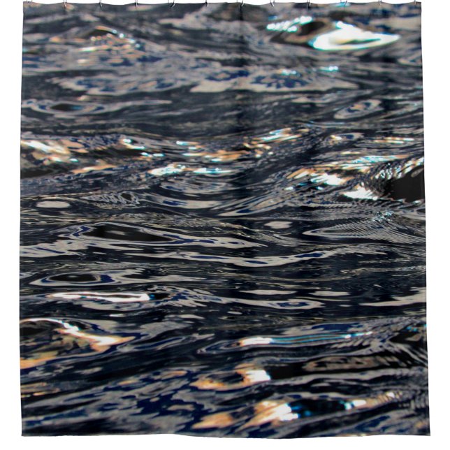 Lake water waves reflection shower curtain (Front)