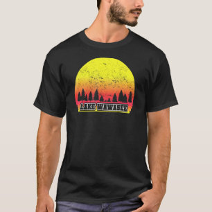 Lake Wawasee Indiana Retro Scenic Sunset Graphic T-Shirt