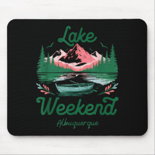 Lake Weekend Vacation Trip Albuquerque New Mexico Mouse Mat