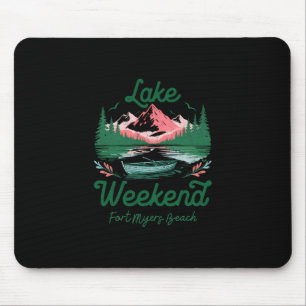 Lake Weekend Vacation Trip Fort Myers Florida Mouse Mat