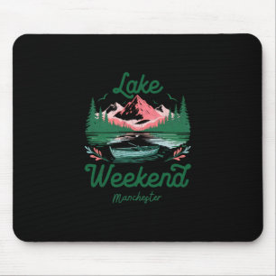 Lake Weekend Vacation Trip Manchester New Hampshir Mouse Mat