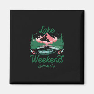 Lake Weekend Vacation Trip Minneapolis Minnesota  Magnet