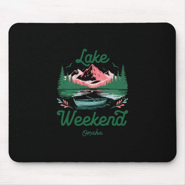 Lake Weekend Vacation Trip Omaha Nebraska  Mouse Mat (Front)