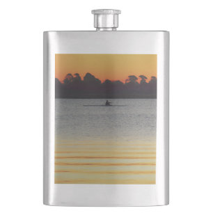 Lake Wendouree Calm Before Nightfall Hip Flask
