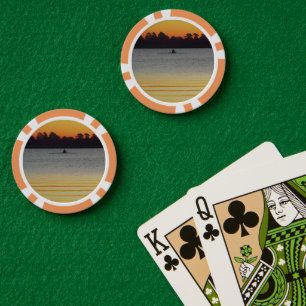 Lake Wendouree Calm Before Nightfall Poker Chips