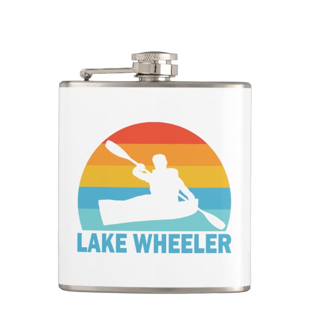 Lake Wheeler North Carolina Kayak Hip Flask (Front)
