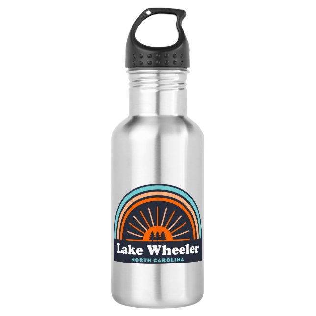 Lake Wheeler North Carolina Rainbow 532 Ml Water Bottle (Front)