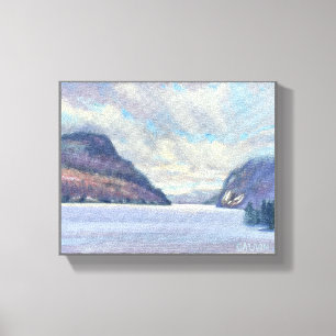 Lake willoughby Vermont Oil Painting Canvas Print