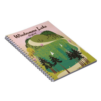 lake windermere Travel poster Notebook
