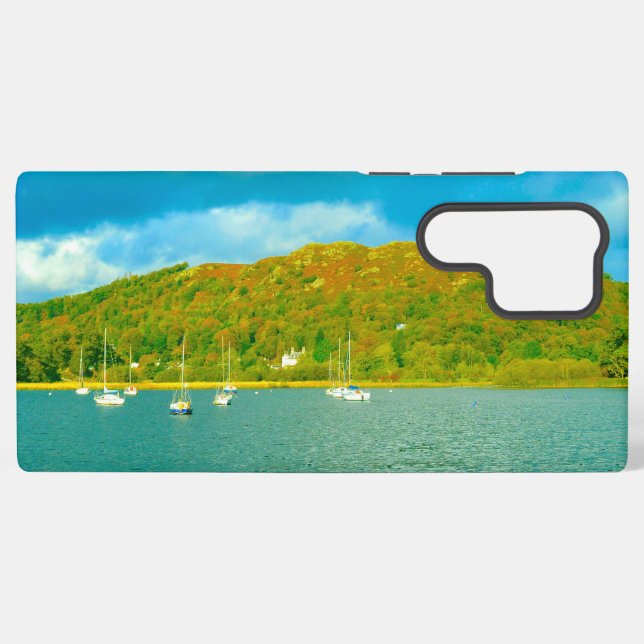 Lake Windermere yachts in Cumbria Phone Case (Back Horizontal)